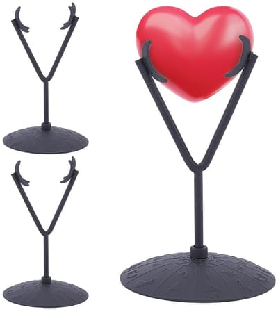 Dailygoods- Displaystandaard Zwarte Kristallen Basis - Metalen Rotsen/Hartkristallen - Kleine Kristallen Bollenhouder - 7 x 11,2 cm - Duurzaam/Schokbestendig - Kristallenhouder