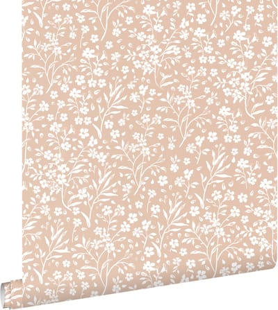 ESTAhome behang bloemetjes licht terracotta - 50 x 900 cm - 139880