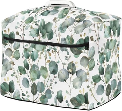 Naaimachine stofkap - Beschermhoes - Naaiwerk opbergen - Met opbergvak - 45x22x32 cm - Groene salie