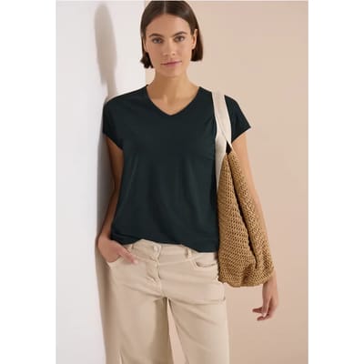 Shirt met ton-sur-ton burn-outpatroon