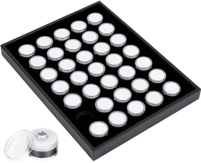 Dailygoods- Sieraden Vitrinekast 31 x 24 cm - Acryl Opbergdoos - Displaydozen voor Edelstenen - Deksel voor Verzamelobjecten - Ideaal voor Diamanten - Displaydoos