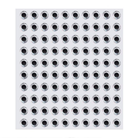 Dailygoods- Vissenlokken Ogen 100 Stks - 3D Simulatie - Zelfklevende Ogen - Vliegbinden - Ambachten - Duurzaam Materiaal - Aasogen