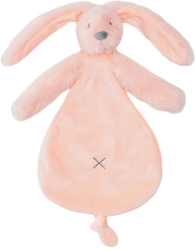 Happy Horse Recycled Konijn Richie Knuffeldoek 25 cm - Perzikroze - Baby cadeau