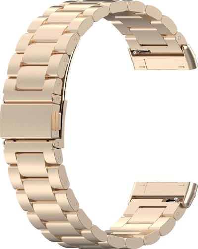 CHPN - Bandje geschikt voor Fitbit Versa 3 en Sense - Rose/geel goud - One Size - Horlogebandje en Armbandje - Metalen bandje geschikt voor Fitbit