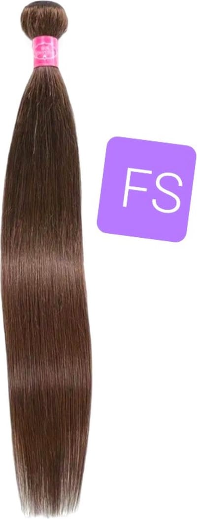 frazimashop - Braziliaanse Remy weave - 26 inch 65 chocolade #4 Straight weave -100% human hair extensions bundels -1 stuk bundel.