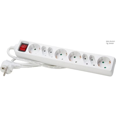 Kopp 8-voudige stekkerdoosschakelaar Arctic White Edge - 129502003 [10 stuks]