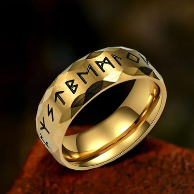 Vintage Odin Noorse Viking Amulet Rune Ringen Voor Mannen Coole Roestvrijstalen Keltische Knoop Ring Bruiloft Sieraden Valentijnsdag Geschenken 11 brown