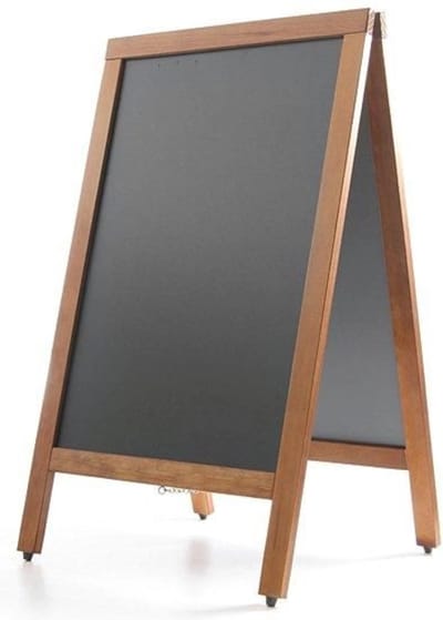HENDI Krijtstoepbord – Houten lijst – 700x600x1200 mm – Zwart