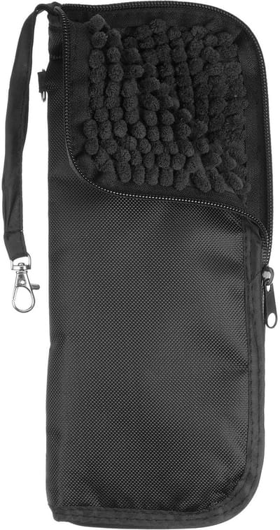 Dailygoods - Natte Paraplutas - Waterdicht - Draagbaar - Zwart - Voor opslag en transport - Chenille en Oxford-stof