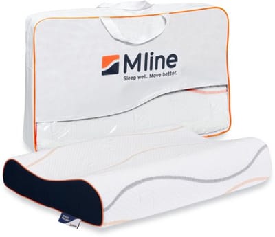 M line Wave Pillow – ergonomisch hoofdkussen – neksteun met golfvorm – optimale uitlijning – voor rug- en zijslapers – 13 cm hoog