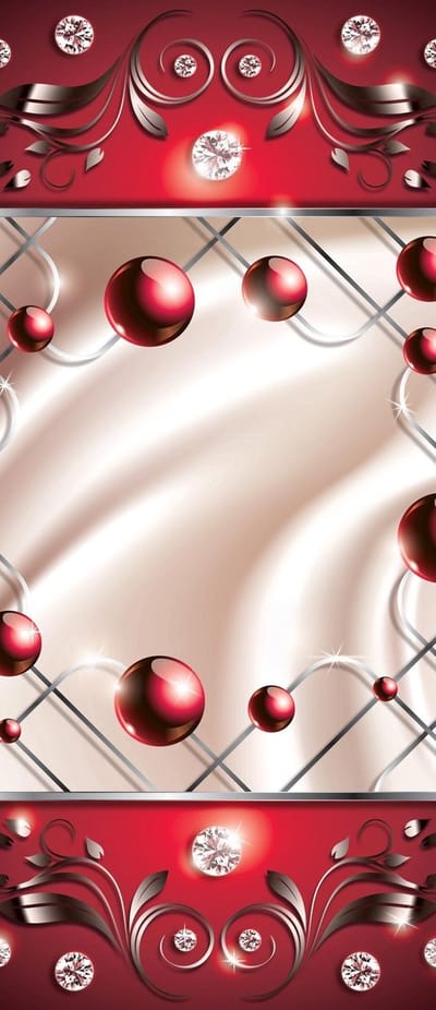 Red Diamond Abstract Modern Photo Wallcovering