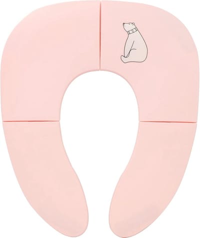 Opvouwbaar Reispotje voor Peuters - Antislip Toiletbrillen met Zuignappen en Gratis Reistas - Roze