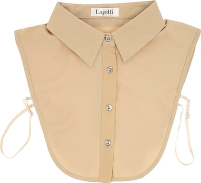 Lajetti - Los Kraagje Puntkraag - Lichtbruin Beige Blouse Kraagje voor Dames