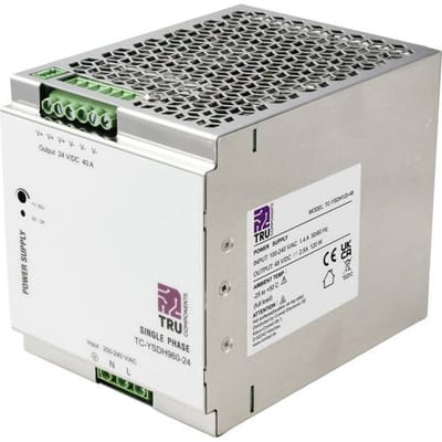 TRU COMPONENTS TC-13850168 DIN-rail netvoeding 24 V/DC 40 A 960 W Aantal uitgangen:1 x Inhoud 1 stuk(s)