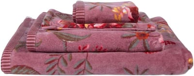 Pip Studio Secret Garden Washandje - 16x22 cm - Set van 3 - Lichtpaars