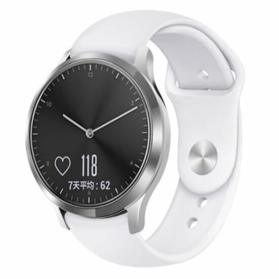 By Qubix - Geschikt voor Garmin bandje - 18mm - Geschikt voor Garmin Venu 4 - 41mm - Sportbandje - Maat: Large - Wit