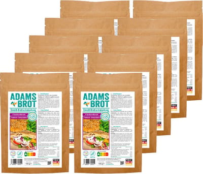 Adams Brot | Backmischung | Fladenbrot | 10 stuks | 10 x 165g