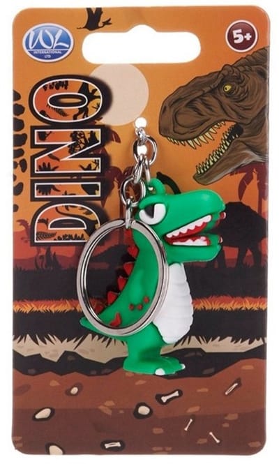 Dino Sleutelhanger 3D – T-Rex Tyrannosaurus Lichtgroen – Dino Rugzak Hanger – Sleutel Accessoire