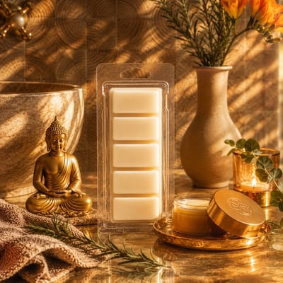 Waxmelts Happy Boedhha - Good Habits - Snapbar - Wellnessgeur - Spa geur - 55 gram - Sojawas - Handmade - Dierproefvrij - Huisparfum - Voor in geurbrander - Waxbrander - Geur in huis - Wax melt - Geurkaars - Parfum