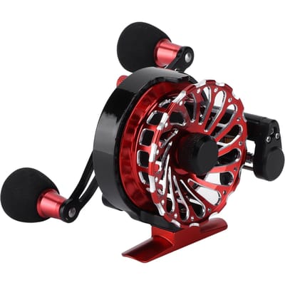 3.6:1 10+1BB Moulinet Automatique pour Pêche au Raft Bobine Métallique Freinage Magnétique Moulinet à Ralentissement(Tasse en fil de fer sculptée Main droite ) black