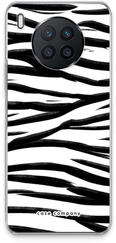 Case Company® - Hoesje geschikt voor Huawei Nova 8i hoesje - Zebra pattern - Soft Cover Telefoonhoesje - Bescherming aan alle Kanten en Schermrand