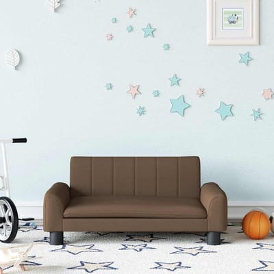 Kinderbank - Mini Sofa - Spelen en Ontspannen - Robuust Grenenhouten Frame - 70x45x30 cm - Bruin