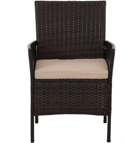Poly-rattan tuinset MCW-N98, zitgroep loungeset, metaal glas stof/textiel (180g/m²) ~ bruin, kussens crème