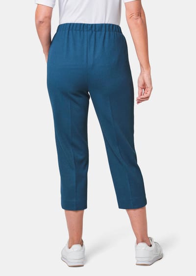 Comfortabele 7/8-ribbroek CARLA - blauw - Gr. 38 van Goldner Fashion