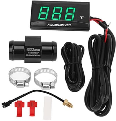 Dailygoods- Watertemperatuurmeter LED-display - Nauwkeurige Meting - Eenvoudige Installatie - Duurzaam ABS - Geschikt voor Buitengebruik - Lichtgewicht Design - Motorfiets Thermometer