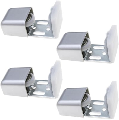 VT Goods - Schuur Deur Gids - Schuifdeur Roller - Krasbestendig en duurzaam - Zilver - Voor 30mm-65mm Dikte Deuren - 4 stuks