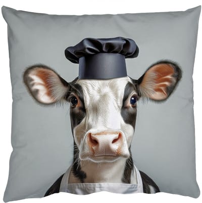 Sierkussens - Kussentjes Woonkamer - 50x50 cm - Koe - Zwart - Wit - Kok