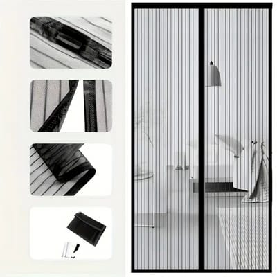 Magnetisch Horrengordijn - deurhor - anti-insect en zonder boren - 100 x 210 cm - zwart