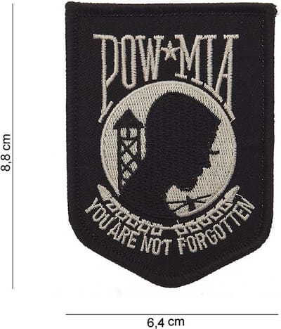 Embleem stof Pow mia zwart