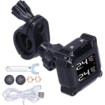Système de Surveillance de la Pression des Pneus Chargement Magnétique USB avec Capteurs Universel pour Motos black