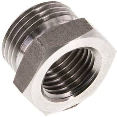 G 1/4'' x G 3/8'' F/M RVS Verloopring 40 Bar