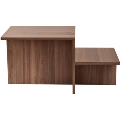 Asir - Salontafel - Walnoot - 100% met melamine gecoat spaanplaat - 80 x 40 x 40 cm