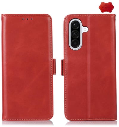 Lederen BoekCover Etui Hoes geschikt voor Samsung Galaxy A37 - A36 - A56 - Rood - V1
