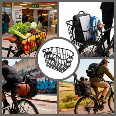 Grote Afneembare Fietsmand Achterop met Montageaccessoires