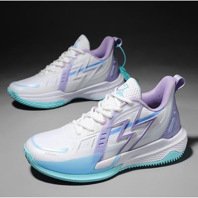 Spongebob Basketbalschoenen voor Heren en Dames met Lage Schacht Ademend Antislip Slijtvast Schokabsorberend Lichtgewicht Zachte Zool Student Lichtgevend 39 white