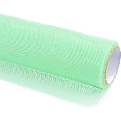 Tule stof op rol - mintgroen - 15cm x 9meter - Organza/mesh decoratie stoffen
