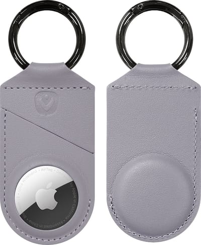 Valenta - AirTag Hoesje - AirTag Sleutelhanger - Paars - geschikt voor Apple AirTag