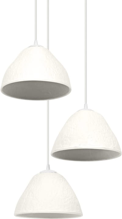 OSRAM hanglamp 3-lamps Decor Camel Bell wit van metaal en papier-maché, E14, 437 mm diameter , kap van gerecycled materiaal, duurzaam dankzij vervangbare lichtbron, eenvoudig te installeren
