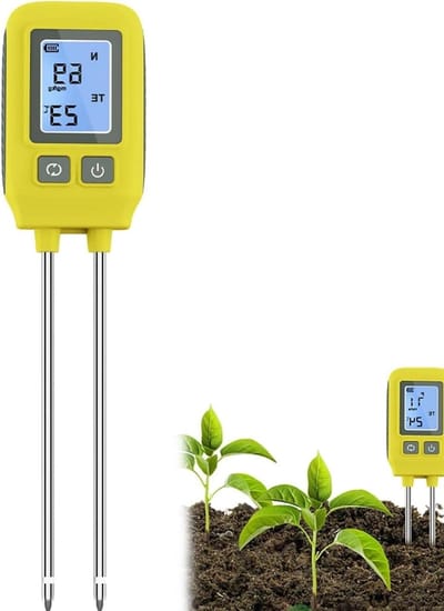 Digitale Bodemtester - Grondmeter Meetapparaat - Planten Verzorgen - Nauwkeurig NPK Meten - 0-1999 mg/kg - Geel