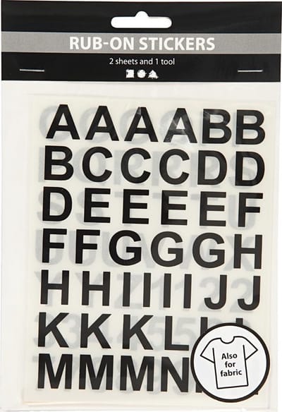 CC Rub-on Letters en Cijfers 12x15 cm 2 vellen