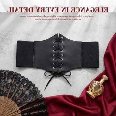 Gothic Waspie Taille Corset met Elastische Laces voor Retro Cosplay en Feestelijke Outfits