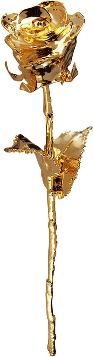 Gouden Roos - Echte Roos Decoratieve Roos - Romantisch Cadeau - 24 Karaats Goud Verguld - 23.5 cm - Goud