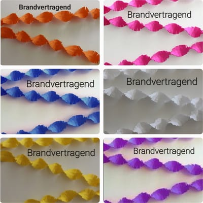 6 x 24 meter Draaiguirlande Brandvertragend/ Brandveilig. Carnaval, Themafeest, Verjaardag, Horeca