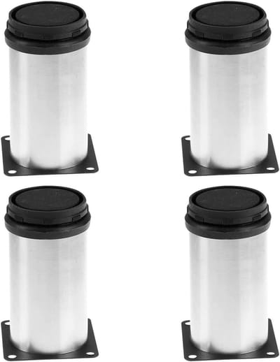 4x Verstelbare Meubelpoten RVS - Hoogte 100mm - Voor Kast, Bank, Tafel en DIY Projecten