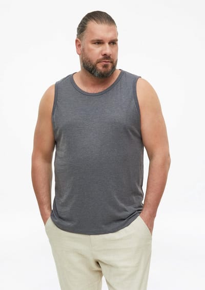 Zachte gemengde katoenen tanktop met ronde hals s.Oliver