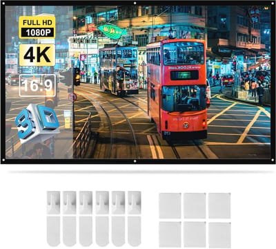 Draagbaar Projector Scherm HD 70 Inch - Opvouwbaar 16:9 voor Thuisbioscoop en Buitenprojecties